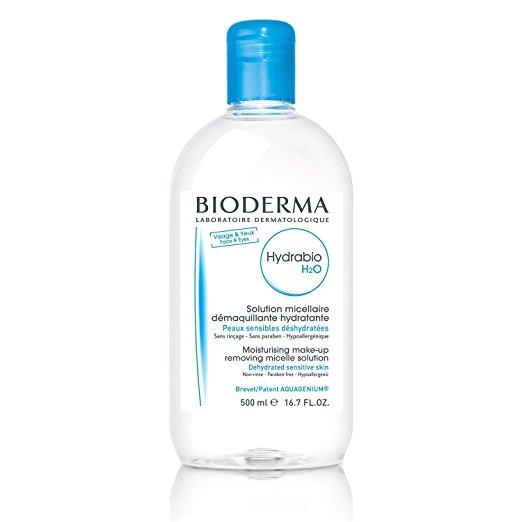 Bioderma Hydrabio H2O Micellar Water, Cleansing and Make-Up Removing Solution.